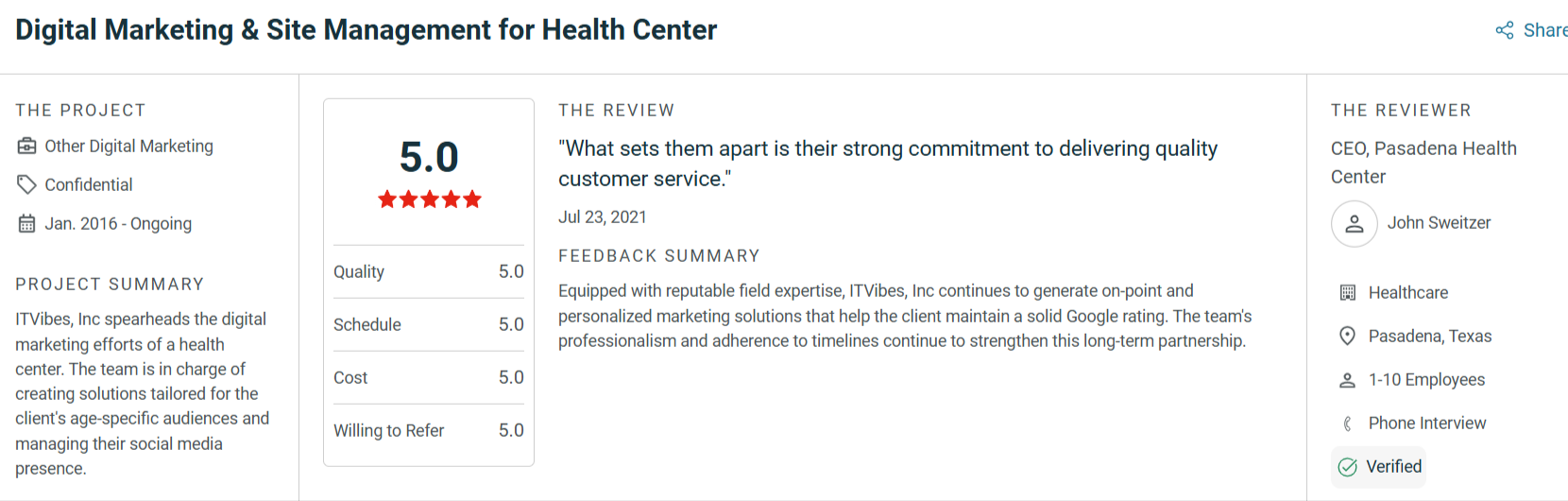 pasadena health center clutch review