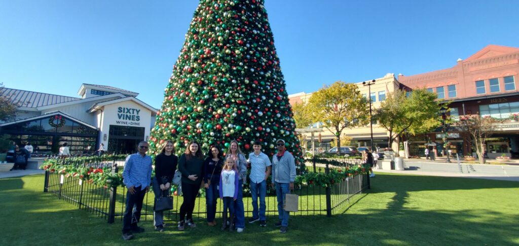 itvibes team at christmas lunch in the woodlands, texas